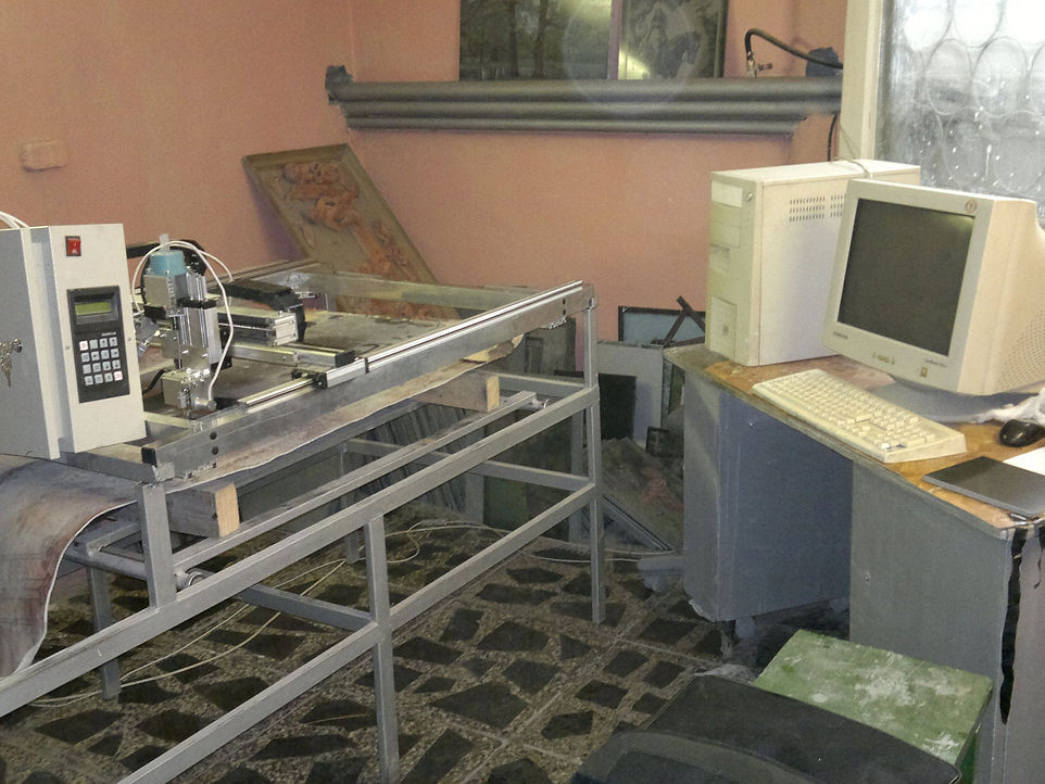 Станок САУНО в работе