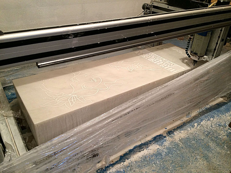 Фрезерные работы на мраморе